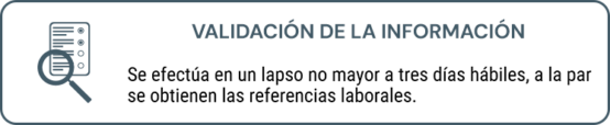 Validación información estudio socioeconómico